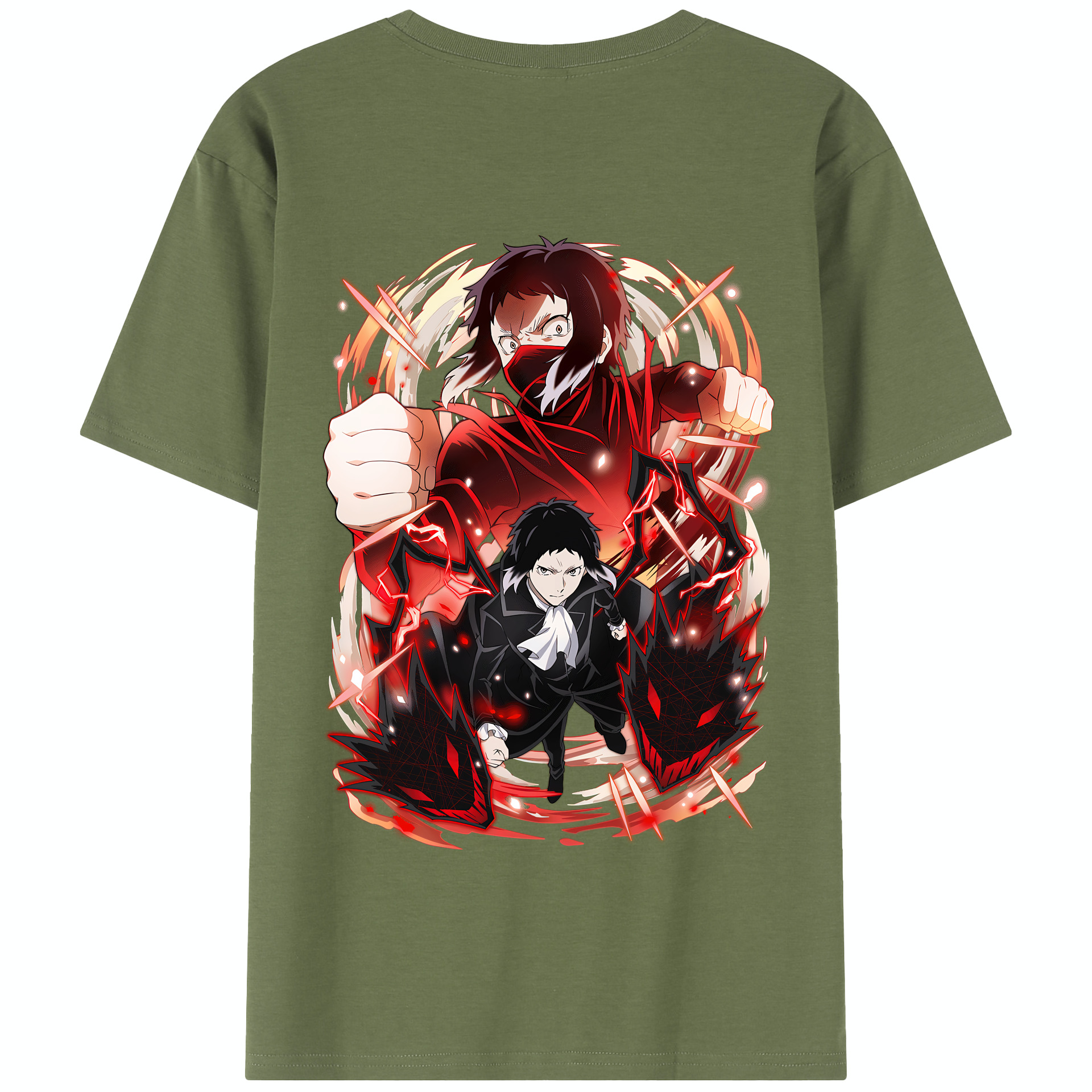 （画像用） 文豪ストレイドッグス Bungo Stray Dogs 綿100％半袖Tシャツ（背面プリント）
